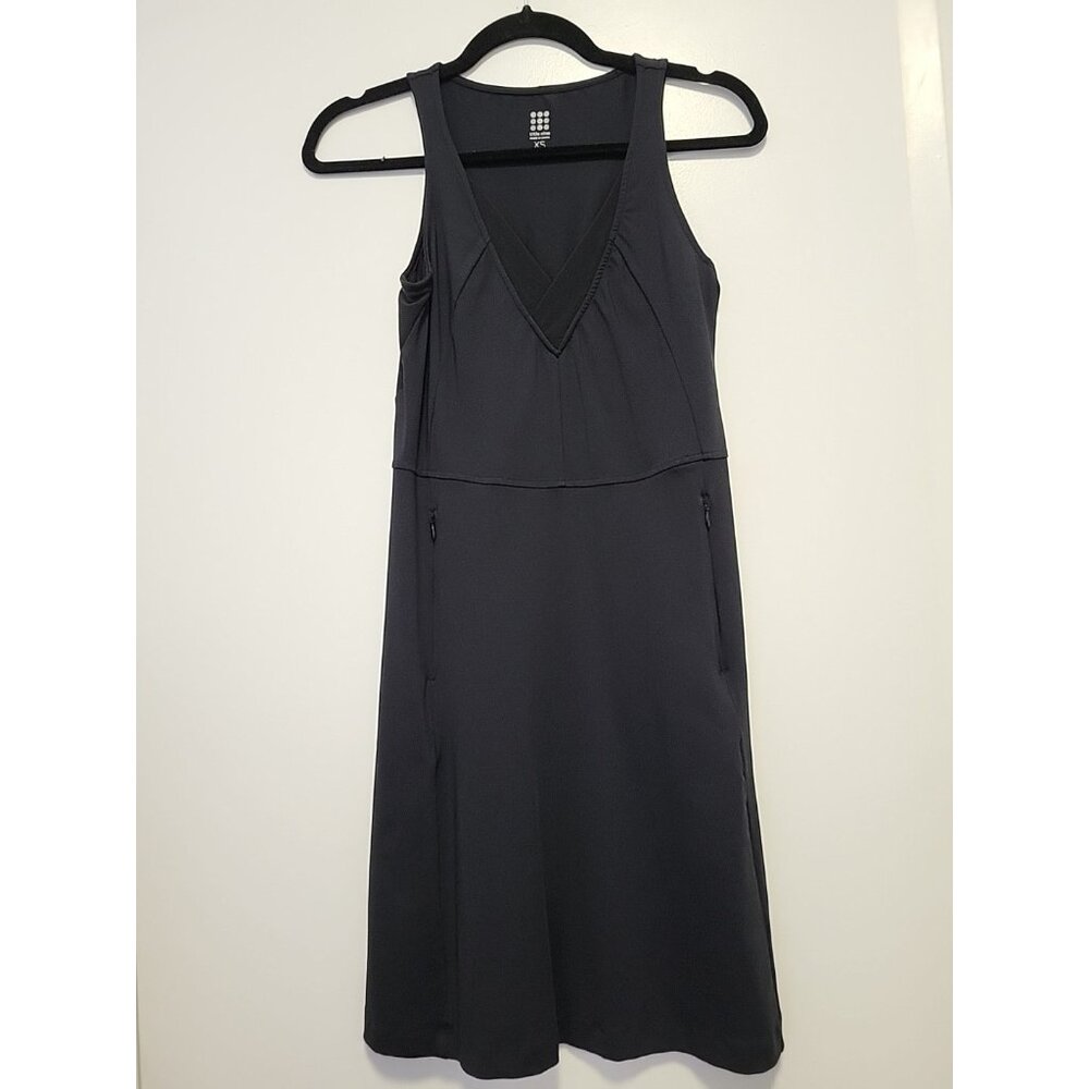 Title Nine Women’s Dress Knee-length Sleeveless Zipper Pockets Stretch Black XS